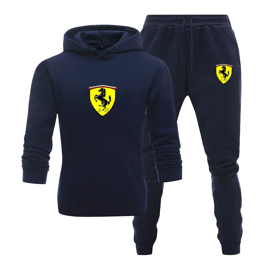 

New men's suit printed hoodie suit fleece sweatshirt casual sweatpants men's street fashion jogging sportswear