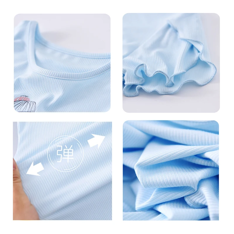 

Kids Long Johhs Set Baby Girls Long Johns Children Underwear Baby Boys Thermal Cotton Underwear 3-9Years candy colors