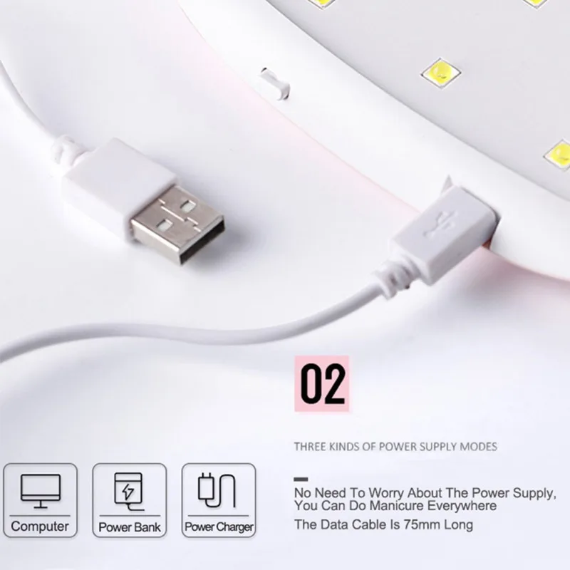 Портативный светодиодный маникюрный гель лампа для ногтей Сушилка мини аппарат