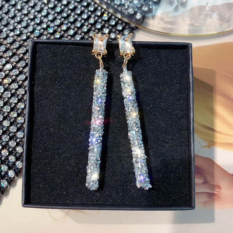 Новый список игл высокого качества чистая красная длинная темпераментная серьга