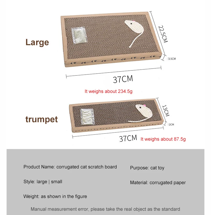 

1Pcs 2021 Pet Toy Cat Scratcher Cat Kitten Pad Cat Nail Scraper Pet Fun Interactive Toys