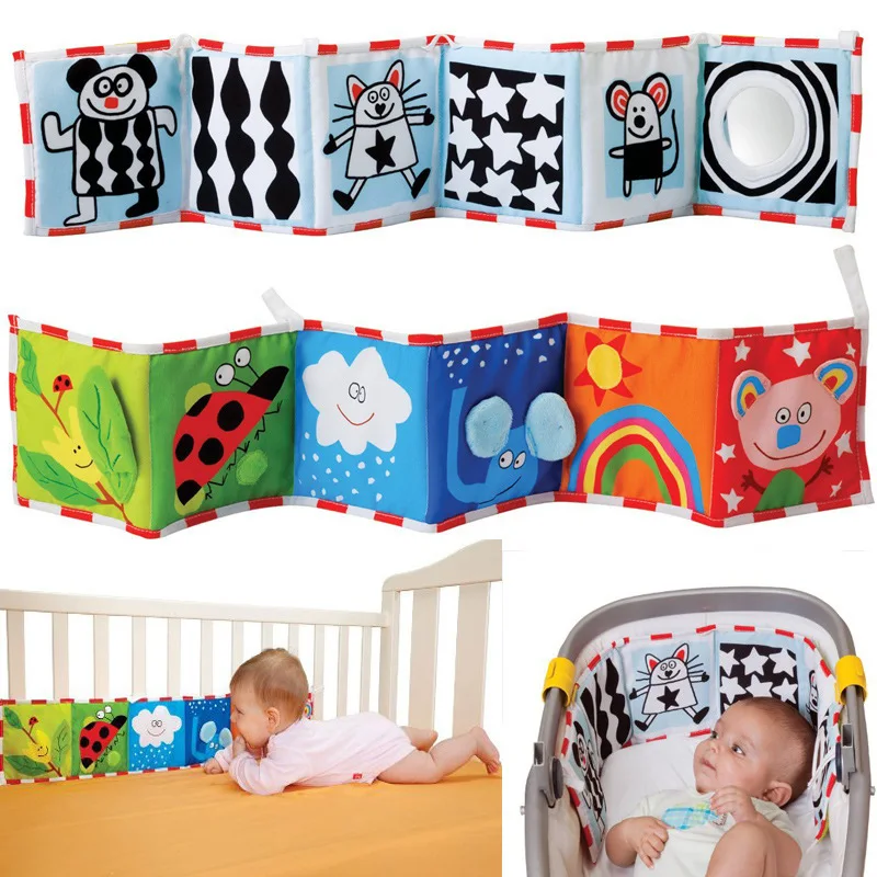 

Colorful Baby Bumper Cloth Book Knowledge Bed Around Crib Bed Protector Multifunction Fun Toy Bedding Sets Crib Bumper