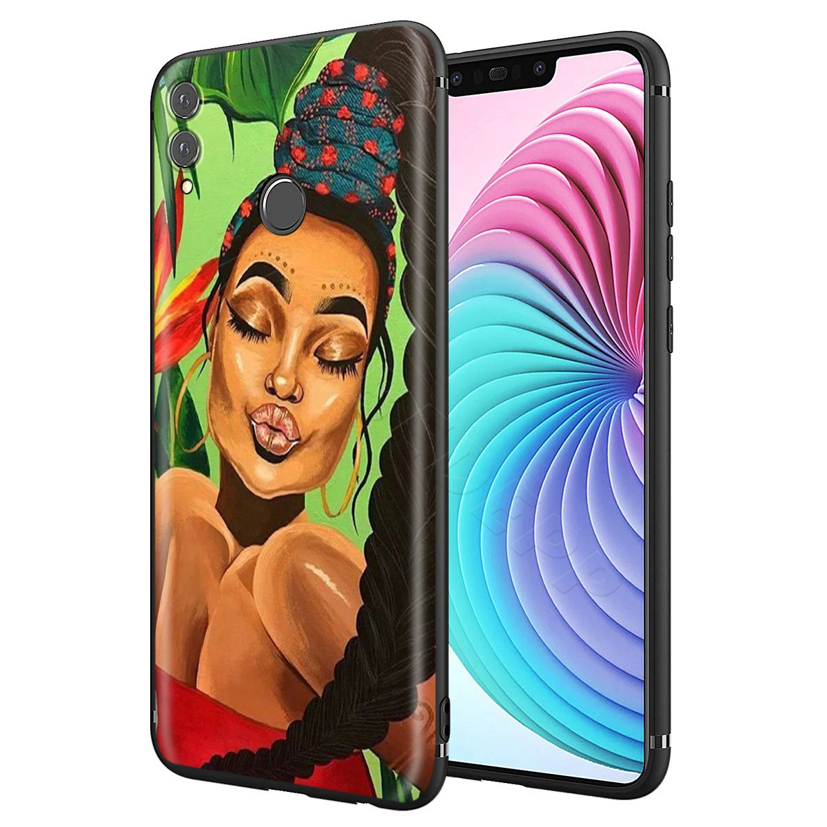 Webbedepp чехол с Африканской девушкой для Huawei Honor 6A 7A 7C 7X 8 8X 8C 9 9X 10 20 Lite Pro Note View|Бамперы|