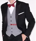 Новинка 2022, деловые дизайнерские тонкие смокинги, мужское платье для выпускного вечера, облегающие мужские свадебные костюмы для женихов, деловые костюмы (пиджак + брюки + жилет + галстук)