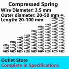 Пружина компрессионная пружина диаметр проволоки 3,5 мм внешний диаметр 32-50 мм длина 20-100 мм возвратная пружина ротора