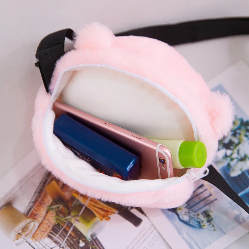 18 см мини мультяшный плюшевый мишка голова Макияж сумка Портмоне заполнение