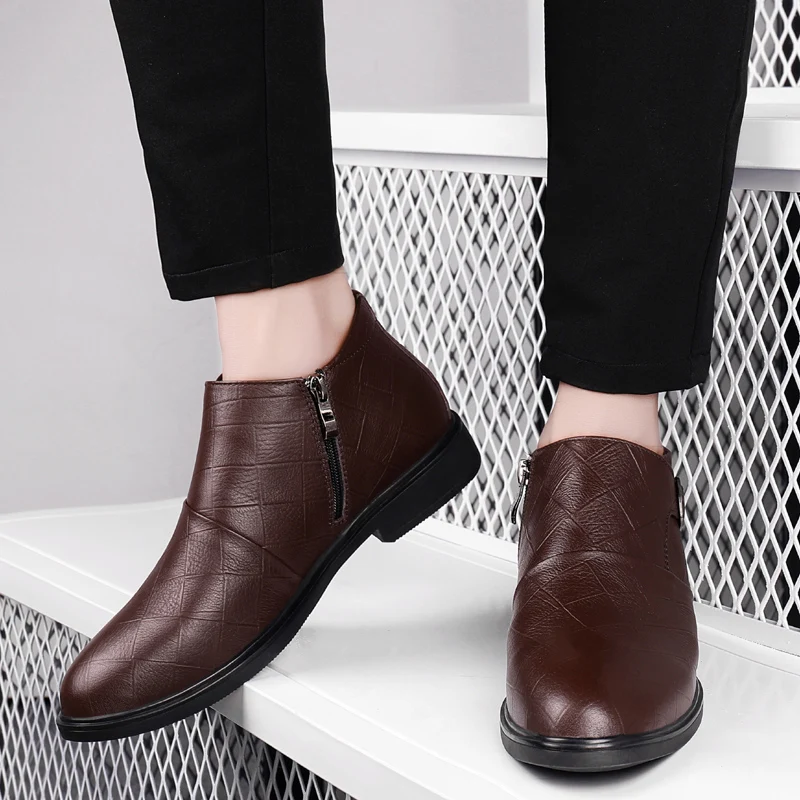 2021 ботинки Челси Водонепроницаемые рабочие ботильоны без шнуровки Мужские