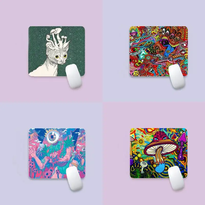 

Trippy Art Aesthetic MousePads Computer Laptop Mouse Mat Edge Native Rubber Special Mouse Pad Polyethylene Table Mat Non Slip