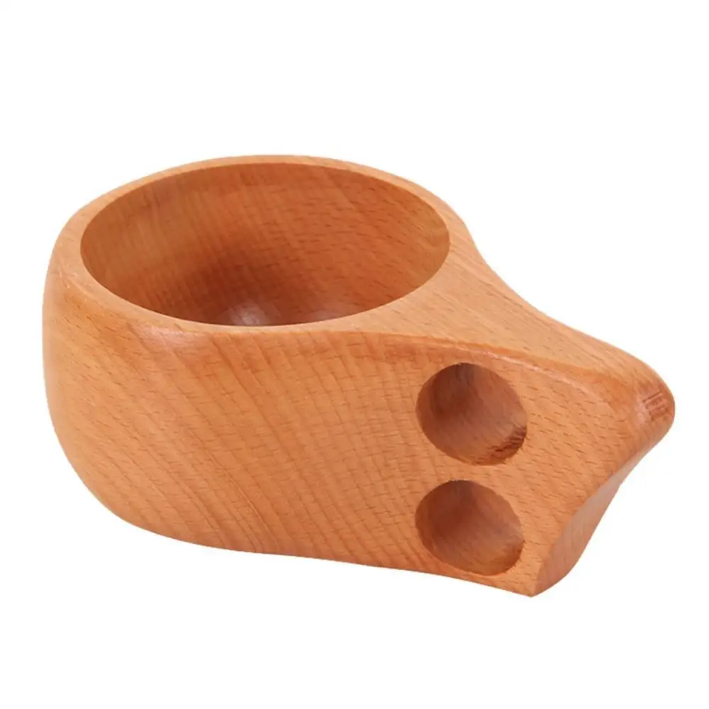 

60% Hot Sale Outdoor Portable Wooden Cup Ancient Kuksa Coffee Tea Milk Drinking Mug Insulation Cup Wood Mugs Drinkware