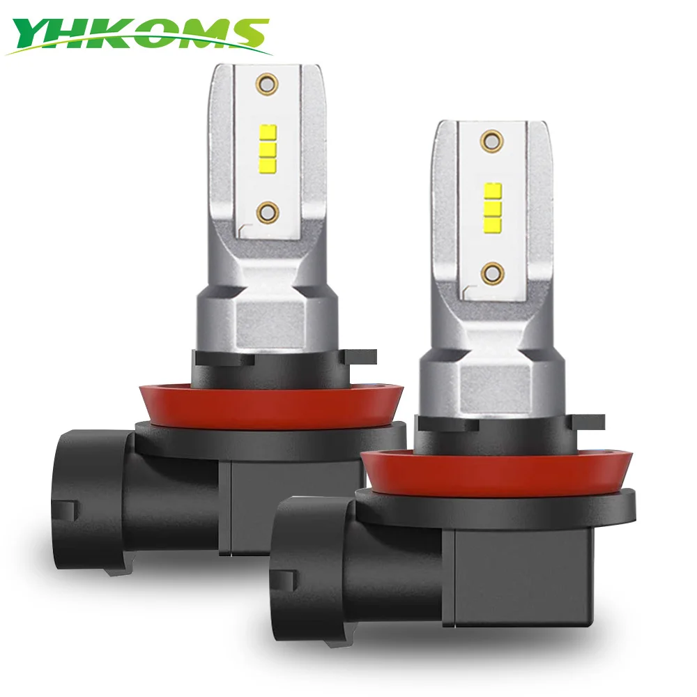 

2Pcs H8 H11 LED Fog Lights Bulb 9005 HB3 9006 HB4 Led Lamp Auto Day Driving Super Bright 1600LM 6000K White 12V Automobiles