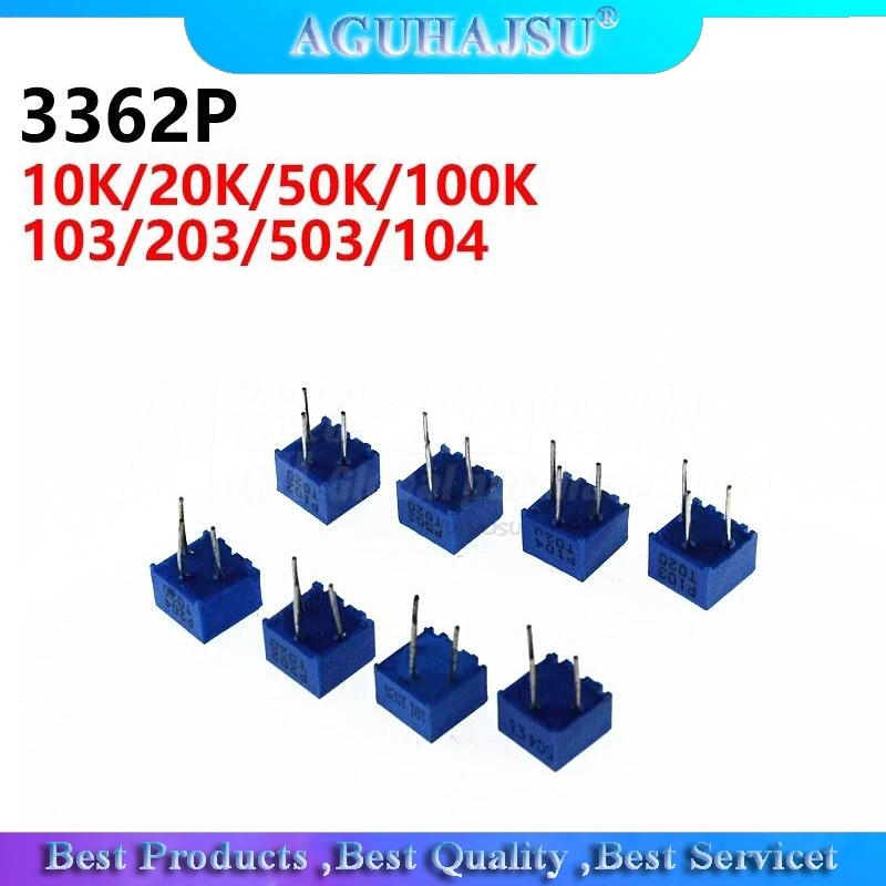 10pcs 3362P series resistance 101 201 501 102 202 502 103 Trimpo Trimmer Potentiometer 3362 500R 1K 2K 5K 10K 20K 50K 100K | Электронные