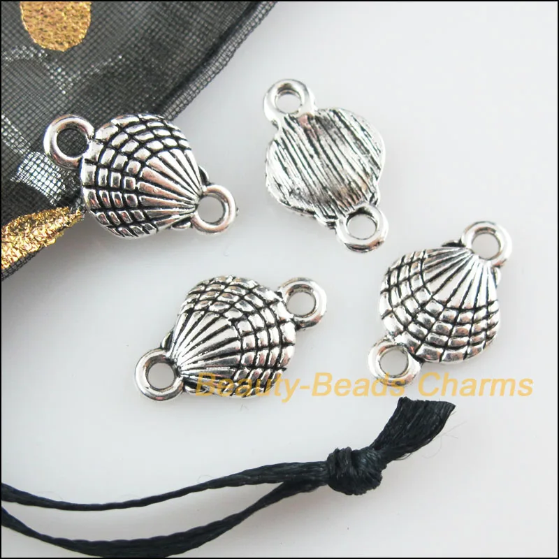 Модные 35 шт. Тибетский серебристый цвет Прекрасный Shell Подвески Разъемы