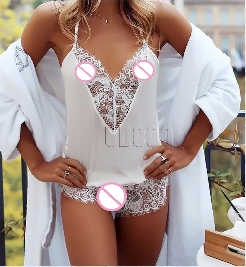 Сексуальное кружевное нижнее белье детская сорочка атласная ночная рубашка