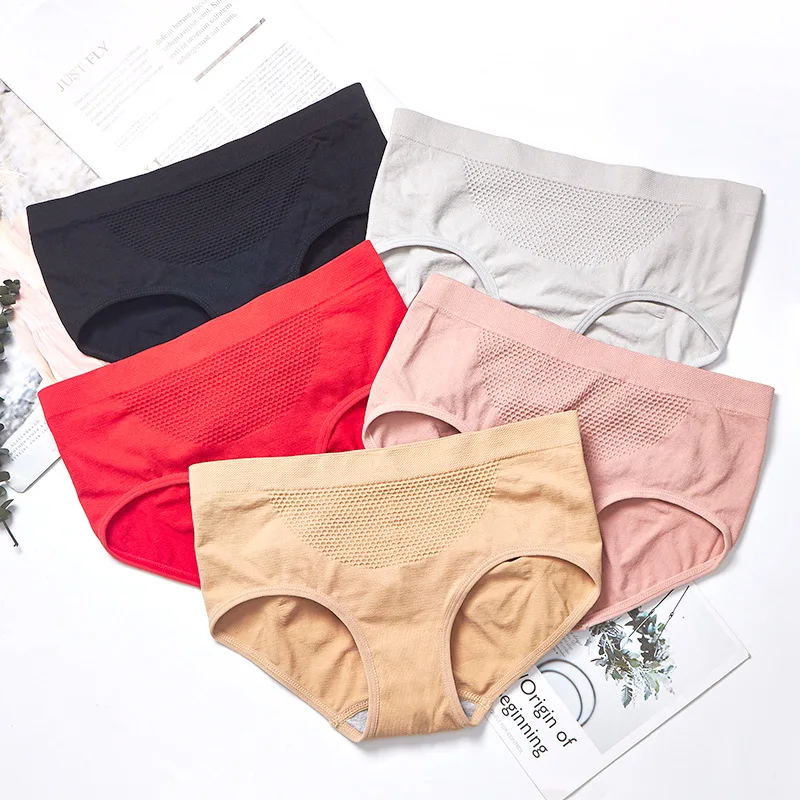 Нижнее белье женское хлопковое с 3 полосками скульптурные дышащие трусики для