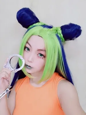 Длинный парик для косплея Джоджо Невероятные приключения йолине кудзё с