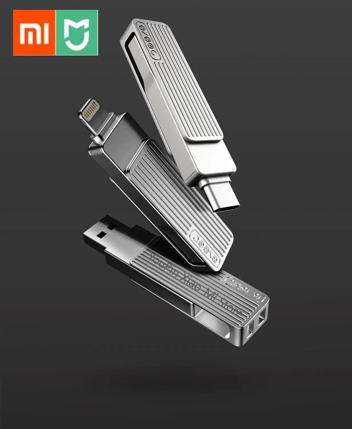Xiaomi Jessis U диск 32 Гб 64 Гб 128 ГБ рекордер тип-c двойной USB флеш-накопитель OTG USB 3,1 USB флешка для телефона планшета ПК MAC