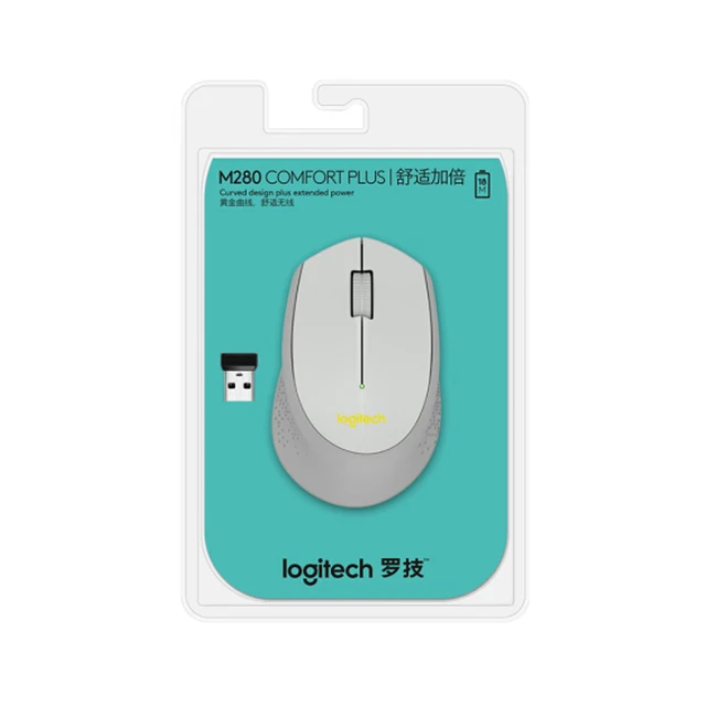 Logitech M280 Wireless Mouse Ambidextrous Optical RF Wireless 1000 DPI 5
