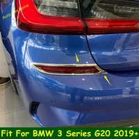 exterior accessories chrome rear tail fog lights lamps foglights decoration cover trim fit for bmw 3 series g20 2019 2020