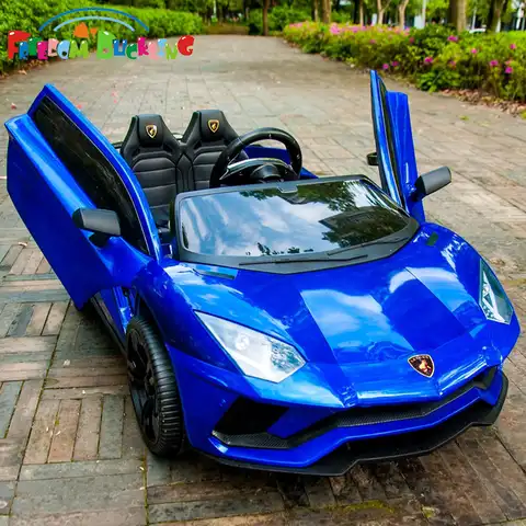 Детский электромобиль, четырехколесный двойной автомобиль с пультом управления, детский автомобиль 1-3 игрушки От 4 до 5 лет, может разместит...
