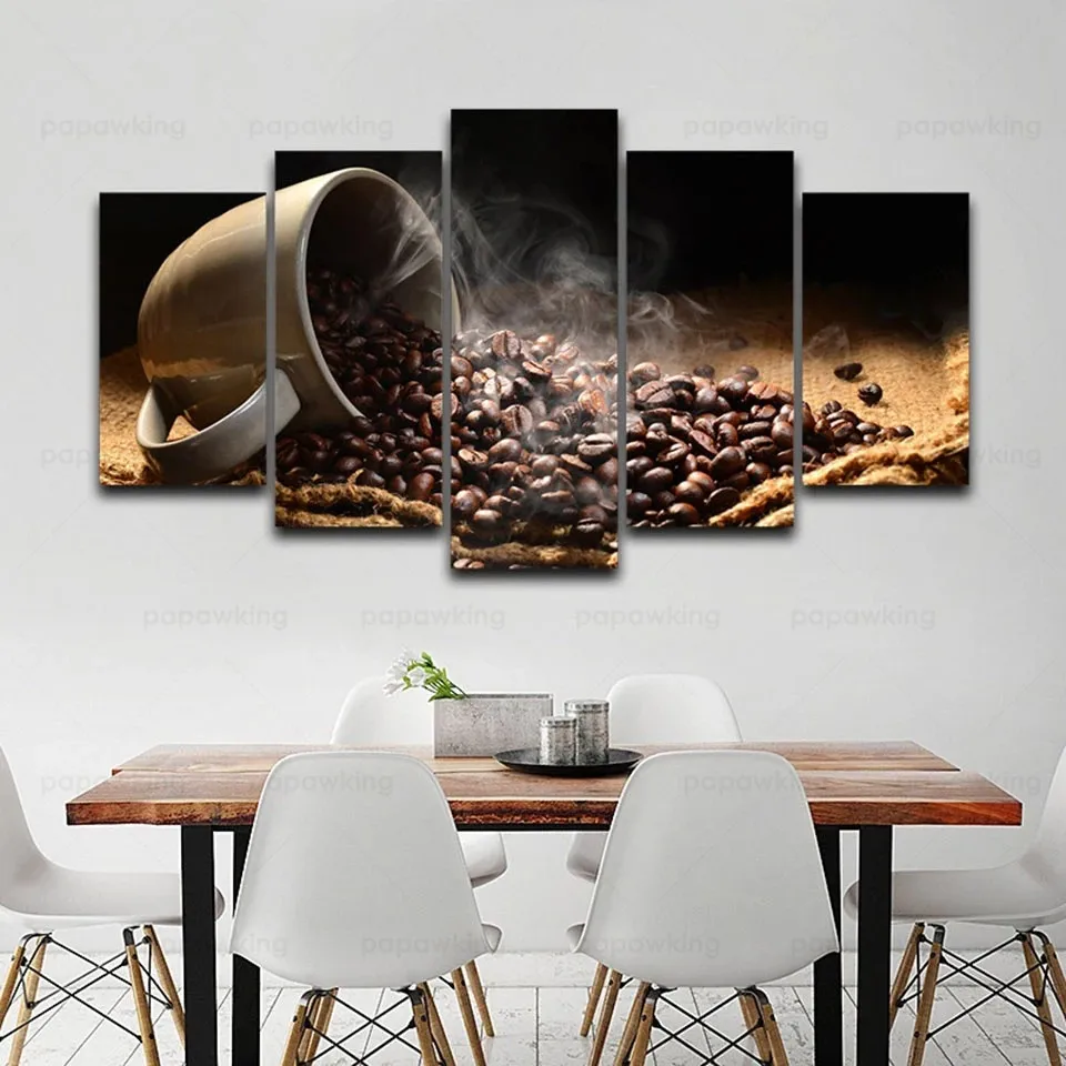 

Canvas Wall Art Pictures For Living Room Framework 5 Pieces Coffee Artistic Painting Modular HD Prints Kitchen Poster Home Decor