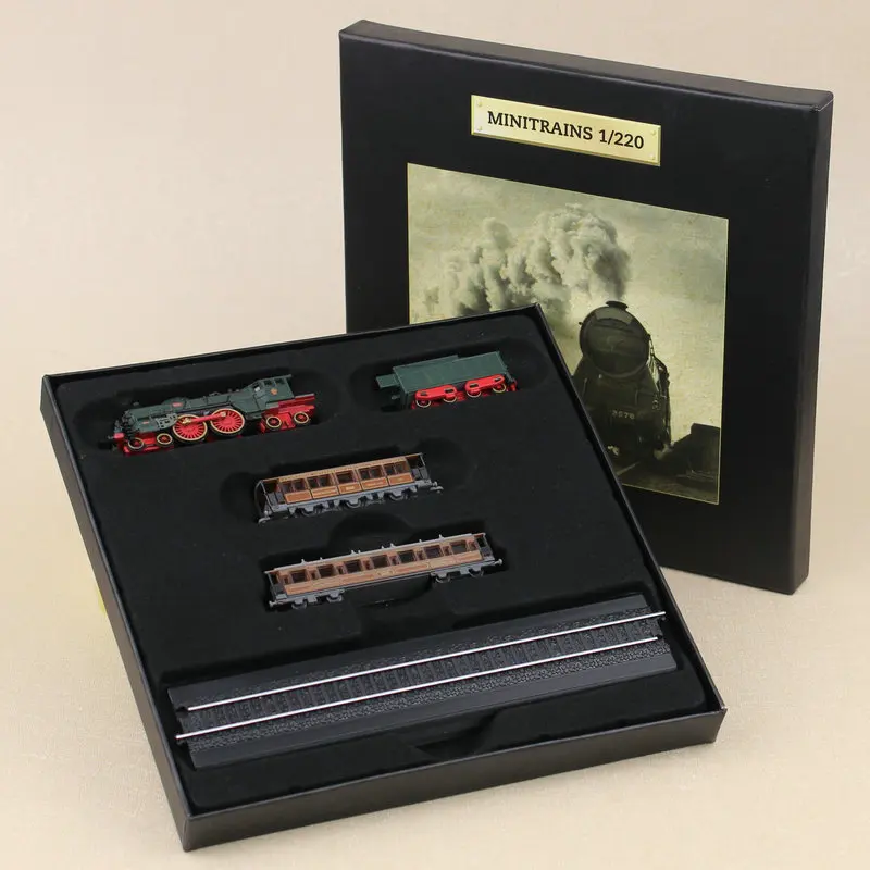 1:220 Литой Сплав паровой карман винтажный набор поезда модель изысканно