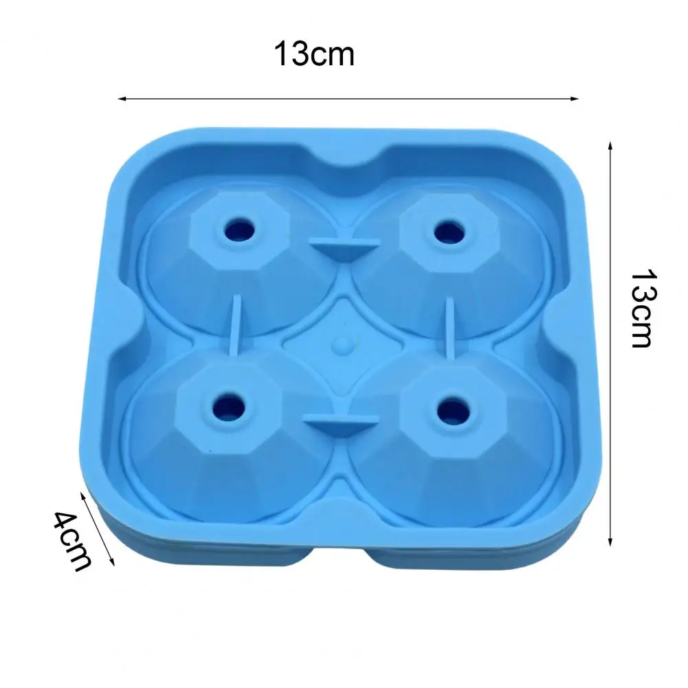 

4Hole ilicone ice cube form ice candy cake Ice cream chocolate molds easy release square shape ice cube trays molds