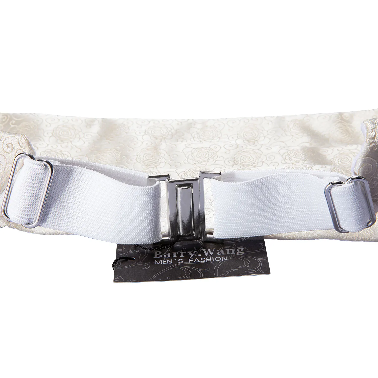 Мужской кремовый белый галстук-бабочка с пейсли-рисунком Шелковый цветочный