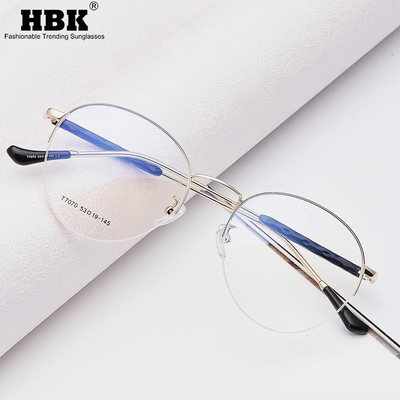 HBK дизайнерские Круглые Женские очки оправа Ретро стиль винтажные прозрачные для