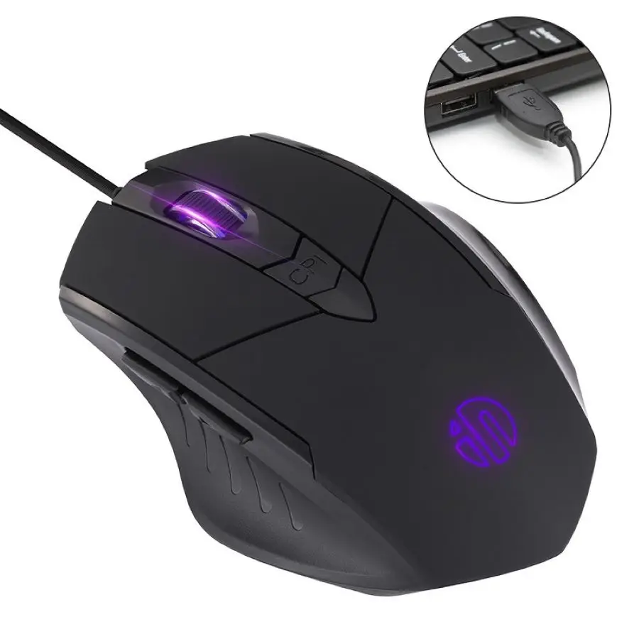 

Mute Gaming Mouse 6 Button Ergonomic Wired USB Computer Mouse Gamer Mice 4000DPI Optical Mouse For PC Laptop
