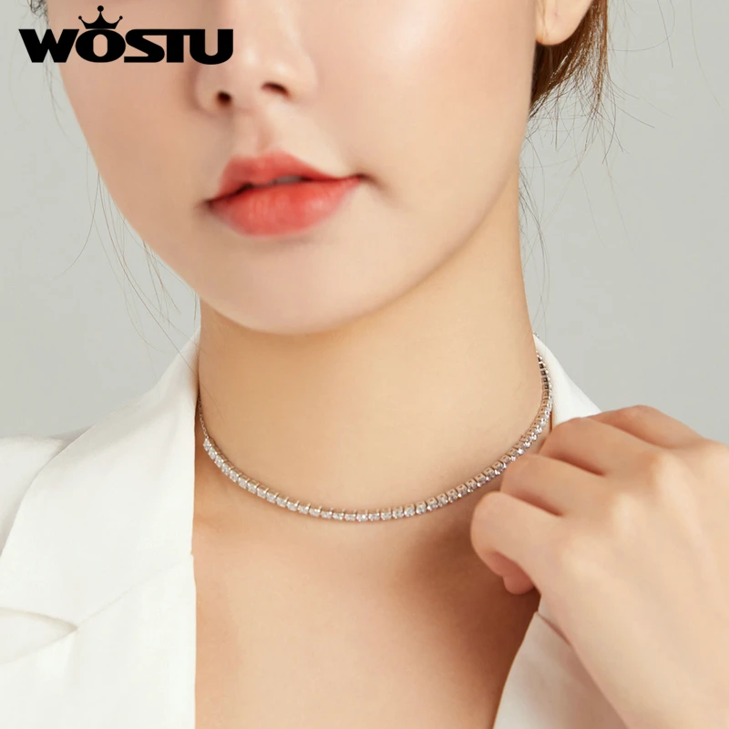 Ожерелье женское из серебра 2020 пробы с блестками | Украшения и аксессуары