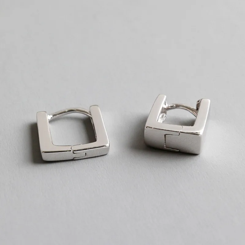 

925 Sterling Silver Earrings For Women Geometry Korean Hoop Earring Pendientes Plata De Ley 925 Mujer Aretes Fine Jewelry