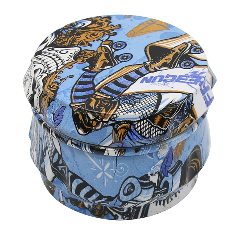 

Новинка, 63 мм, 4-слойный измельчитель табака из цинкового сплава, различные узоры, измельчитель специй, сорняков, измельчитель табака, аксесс...