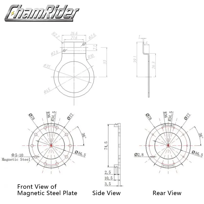 BZ-10C PAS система педаль помощник сенсор 10 магнитов для Hollowtech Crank Crankset Ebike конверсионный комплект часть