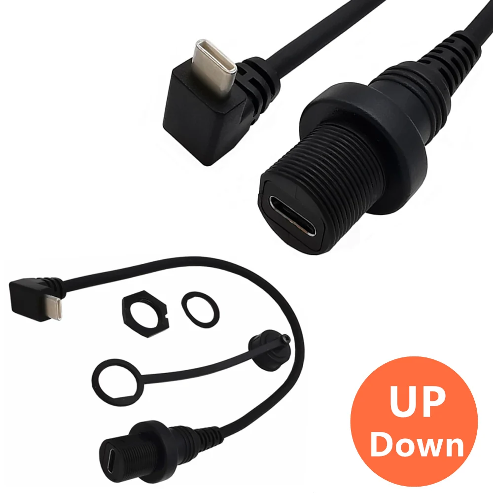 90 ° угол Тип USB C 2 0 автомобильное крепление приборной панели флеш