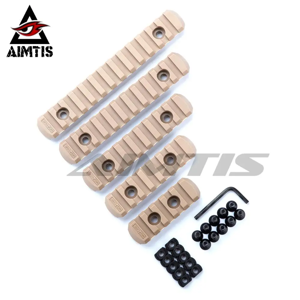 AIMTIS Tactical Airsoft M LOK полимерная направляющая Пикатинни 5/7/9/11/13 слот для телефона