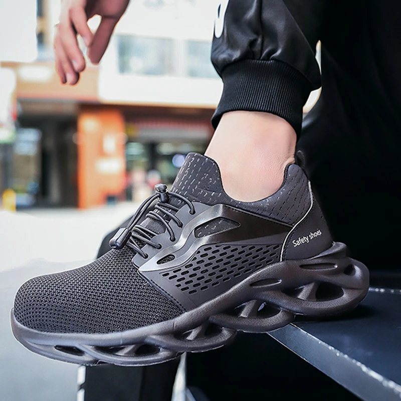 

2020 Work Safety Shoes For Men Anti-Smashing Work Sneakers Light Safety Shoes Men Puncture-proof Shoes Work Male Dropshipping