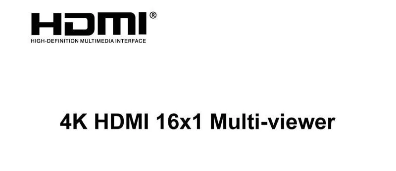 4K HDMI 16x1 Quad мультипросмотрщик 16 в 1 выход бесшовный переключатель мультипросмотрщик изображение экран делитель конвертер Ethernet RS232