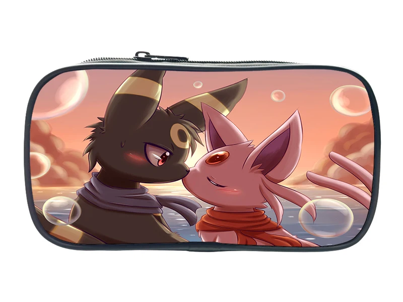 Pokemon Pikachu студенческий Пенал Макияж сумки Eevee Мода милый карандаш высокого качества держатель для мальчиков детские канцелярские принадлежности для хранения