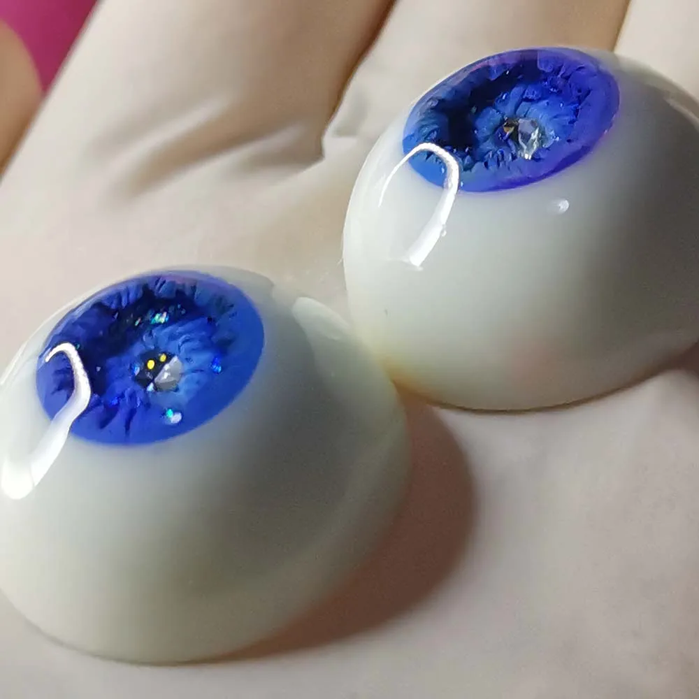 Глаза BJD из смолы 22 мм ручной работы Синие стразы для 1/3 bjd sd LUTS DOD MSD как DZ Dollfie глаза