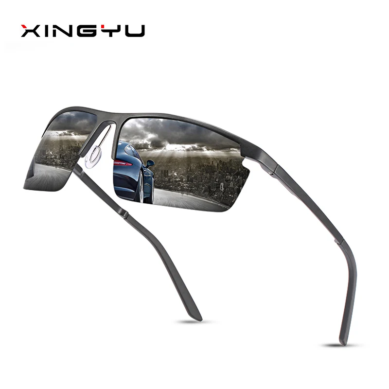 

XINGYU Brand Designer Design New Sunglasses Men Polarized Square Aluminium Magnesium Male Sun Glasses Driver Driving Glasses 142