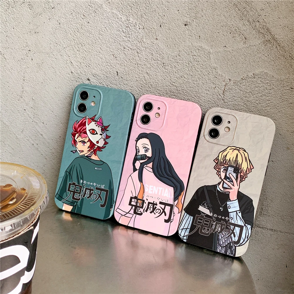 Уличный модный тренд демонический Slayer Kamado Tanjirou Nezuko чехол для телефона iphone 12 11 Pro X