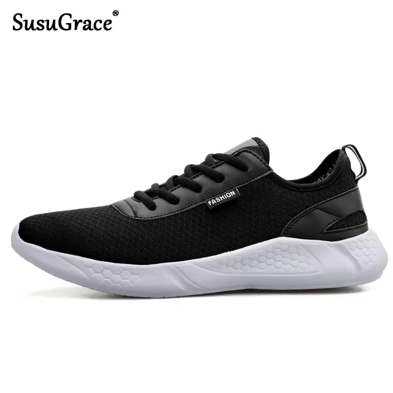 

SusuGrace Men Running Shoes Summer Jogging Footwear Mesh Breathable Sneakers New Super Light Fashion Athletic Large Size 39-48