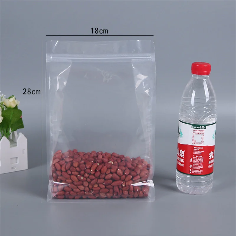 

StoBag 50pcs Transparent Ziplock Bag Eight Side Seal Tea Bag Dried Fruit Tea Tea Biscuit Food Nut Snack Packaging Supplies