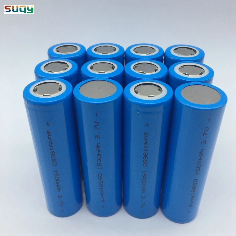Suqy, 20 шт./лот, новинка, Оригинальная батарея 18650, 3,7 в, 1500 мА/ч, inr18650, аккумулятор, аккумуляторная батарея для внешнего аккумулятора