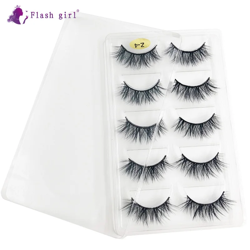 Флэш-девушка Z-4 Series собственный частный ярлык 100% ручной работы 5 пар 5D тонкие и