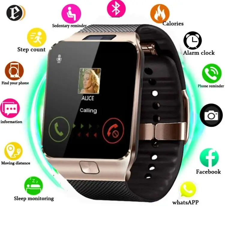 Умные часы с Bluetooth DZ09 спортивные цифровые наручные фитнес трекер умные женские