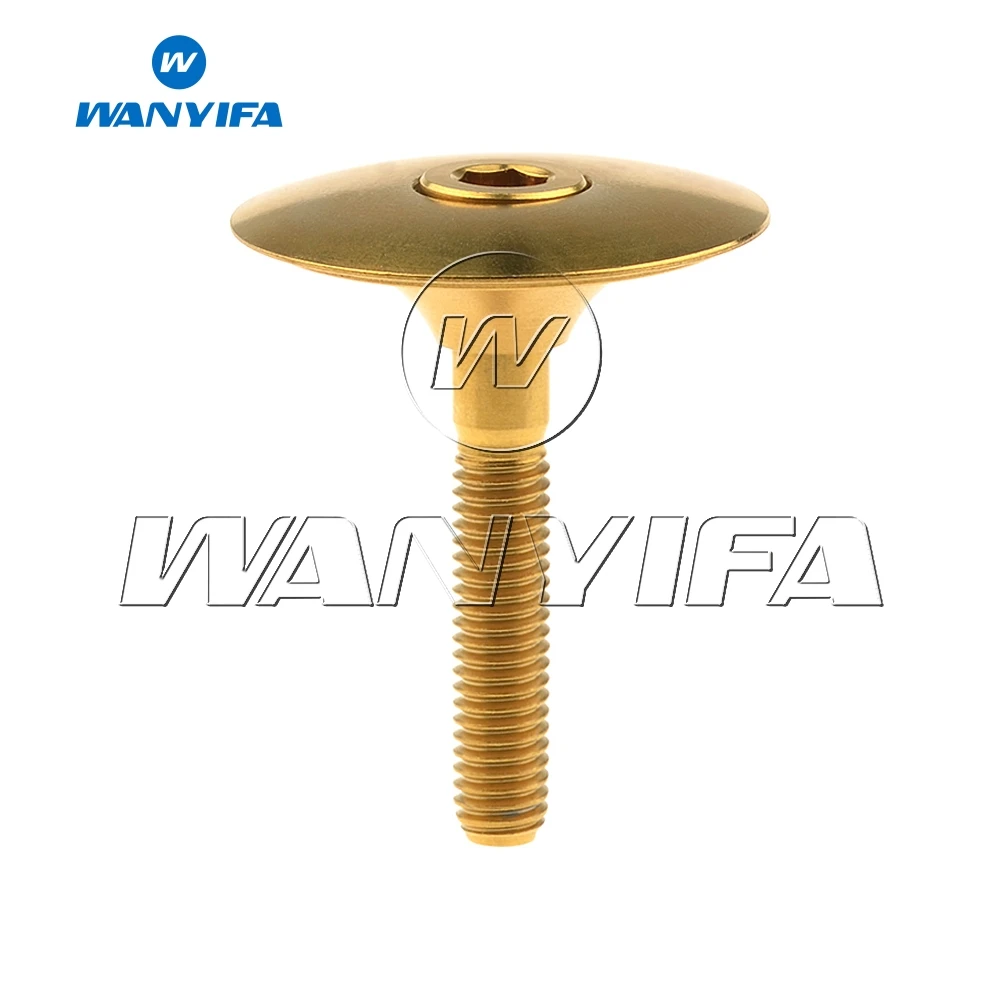 Титановый болт Wanyifa M6x35mm + 1 1/8 "колпачки для гарнитуры велосипеда гарнитура ЧПУ