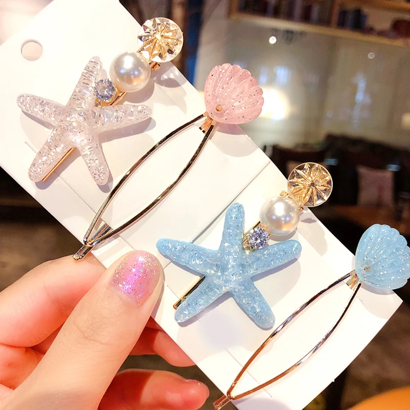 2 шт./компл. для девушек элегантное оболочка жемчуга с вышивкой в виде звездочек