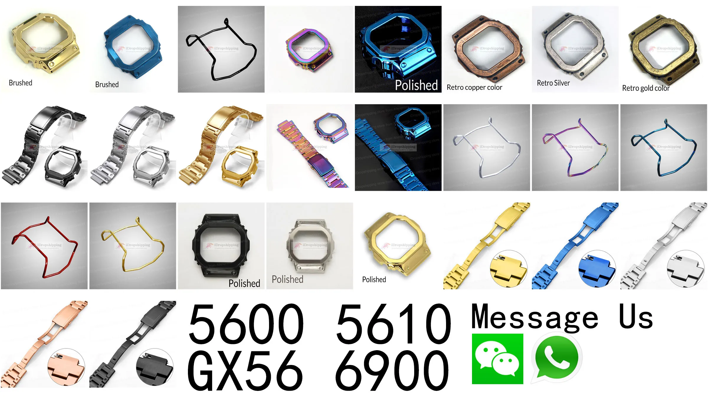 Ретро 5600 металлический ободок для часов GWM5610 DW5600 ремешок для часов и чехол с ободком браслет из нержавеющей стали стальной ремень рамка+ Инструменты