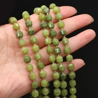 natural canada jade beaded faceted round shape beads for jewelry making diy necklace bracelet accessries 8mm